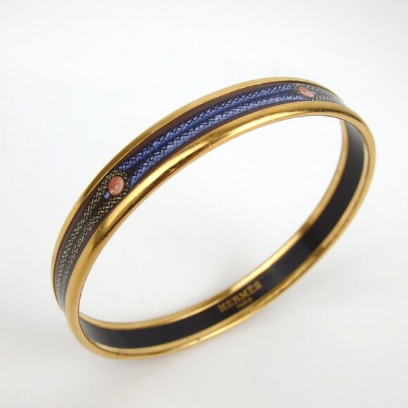 Authentic HERMES Emile Bangle metal etc. [Used]